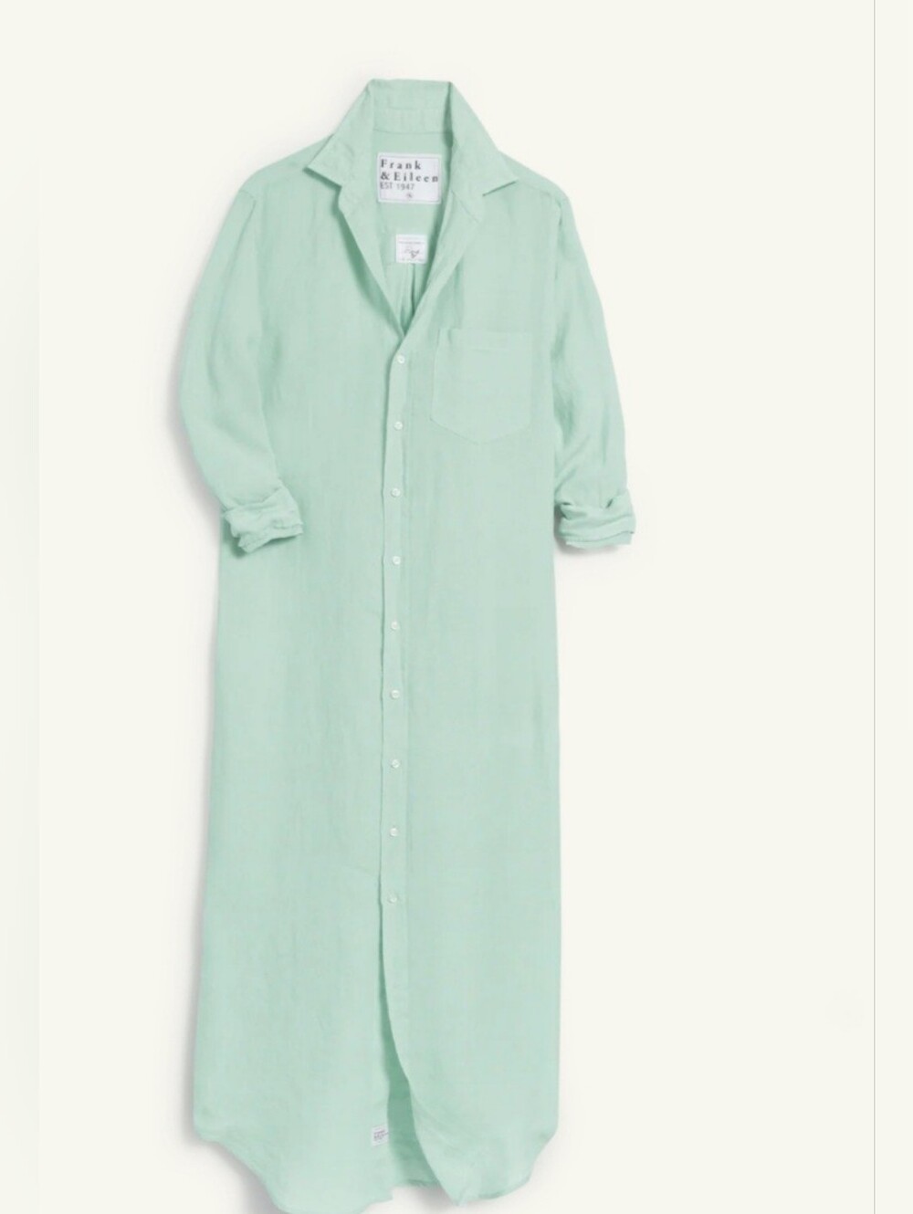 Frank & Eileen Rory Seafoam Maxi Shirtdress - Picture 4 of 5